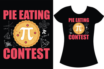 Pi day Retro vintage Typography T-shirt design.