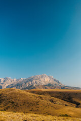 Fototapeta na wymiar Beautiful mountain landscape. The Anti Taurus Mountains. Aladaglar National Park. Turkey..