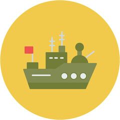 Fototapeta premium Army Ship Icon