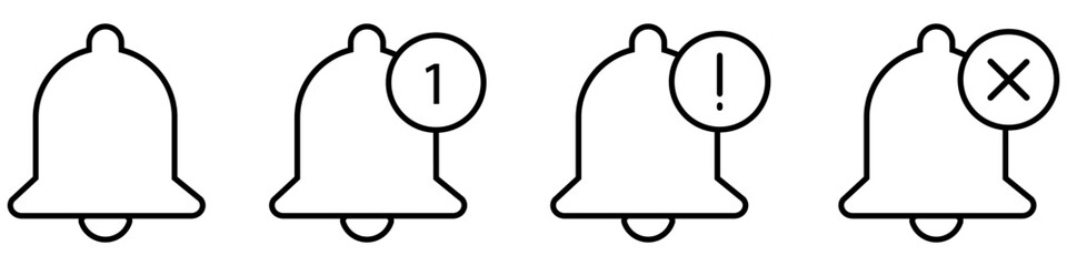 Notification icon vector set. alarm illustration sign collection. Message symbol or logo.