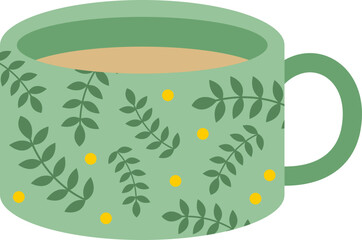 Cute Cup Tea Illustration 