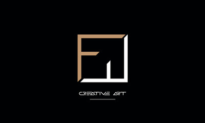 FF, F, abstract letters logo monogram