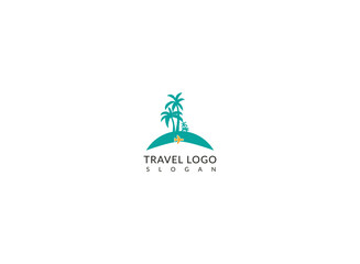 tree travel logo design.