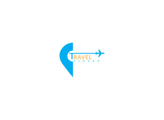 A minimalist pin icon travel logo with clean lines, symbolizing simplicity and elegance in travel.