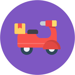 Motorbike Delivery Icon