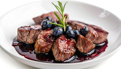 lamb fillet with blueberry sauce