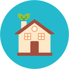 Obraz premium Eco House Icon