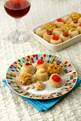 Assorted panellets. Typical from Catalonia, Spain.