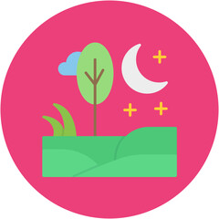 Moon Landscape Icon