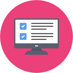 Fototapeta premium Online Exam Icon