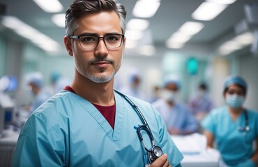 Fototapeta premium Doctor in the operating room