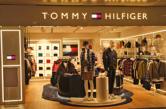 Moscow, Russia - September, 2020: Tommy Hilfiger sign. Tommy