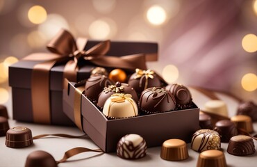 Luxury set of chocolates gift box