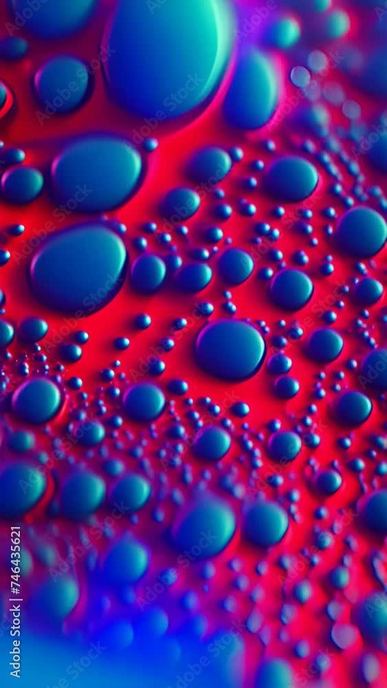 Poster abstract 3d animation of a colorful bubble background