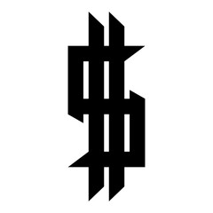 Letter S logo. Modern abstract dollar sign icon or letter S. Vector illustration isolated on white background.