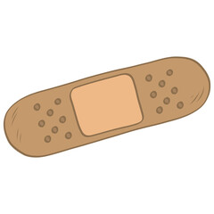 Bandage Plaster Doodle Drawing Line Outline Icon Vector