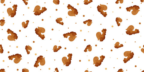 Caramel Cockerel seamless pattern on white background. Retro Candy ornament. Vector illustration can used textile wallpaper fabric print. EPS 10 