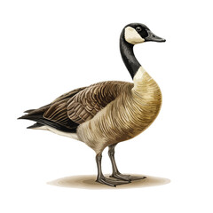 Canada Goose Clipart  isolated on white background