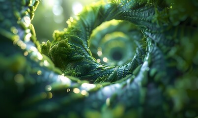 Nature Spiral background 3d design, generated by AI