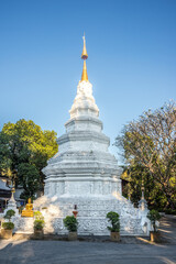 View at the Stupa near Wat of Pan Whaen in the streets of Chiang Mai town in Thailand - 746440007