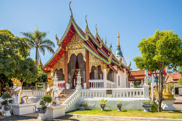 View at the Wat of Pan Ping in the streets of Chiang Mai town - Thailand - 746440227