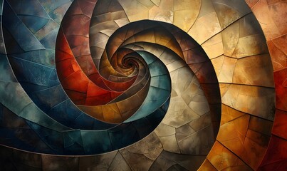 Fototapeta premium Spiral background 3d design, generated by AI