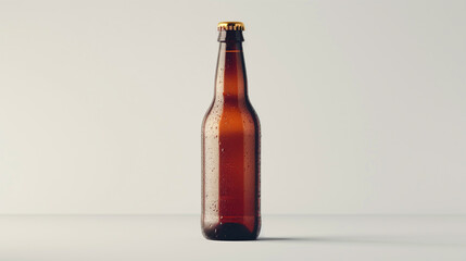  bottle of beer on white background