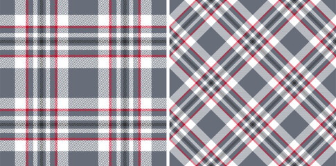 Textile background seamless of pattern vector texture with a plaid check tartan fabric.