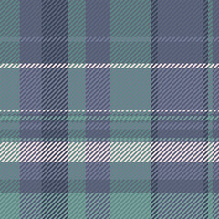 Asymmetric background textile seamless, robe fabric tartan check. Variation texture pattern plaid vector in pastel and teal colors.