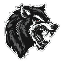 Obraz premium Scary Werewolf. Sticker Collection. Multiple. Vector Icon Illustration. Icon Concept Isolated Premium Vector