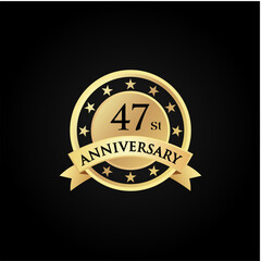 47 st th Anniversary celebrate logo vector template illustration. suitable for you.	