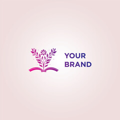 Book logo for your brand, ai technology