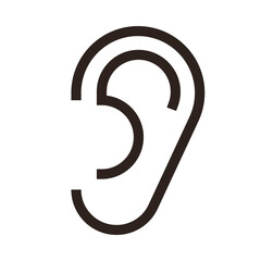 Ear icon, hearing symbol - 746444434