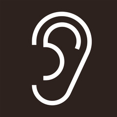 Ear icon, hearing symbol - 746444445