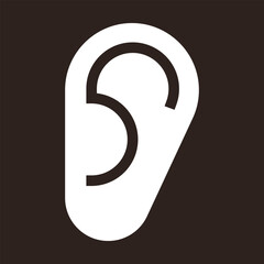 Ear icon, hearing symbol - 746444455