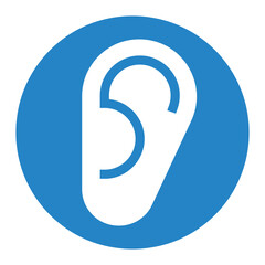 Ear sign, hearing symbol - 746444474