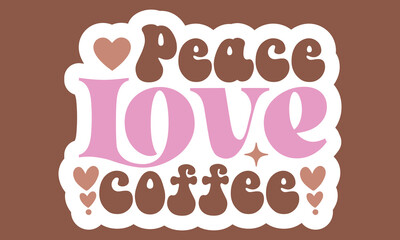 Retro Coffee Sticker Design