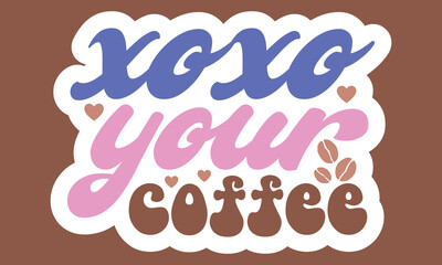 Retro Coffee Sticker Design