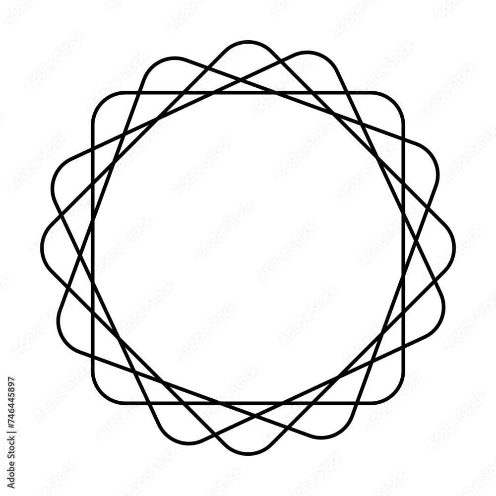 Poster abstract line geometric shapes. minimal logotypes element