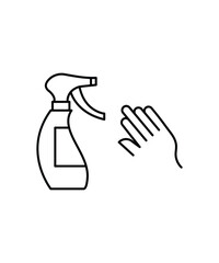 cleaner icon, vector best line icon.