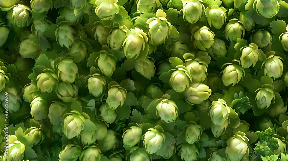 Aufkleber fix crowding in the hops pattern to make it hyperreal and allow space for text.