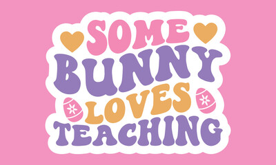 Retro Easter Sticker Design