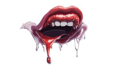 Obraz premium Geöffneter Mund. Abstrakte Illustration. Skalierbare Vector - Grafik. trendiger Hintergrund für Tapeten, Poster, Karten, Einladungen, Websites.