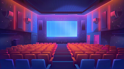 movie theater vector without people