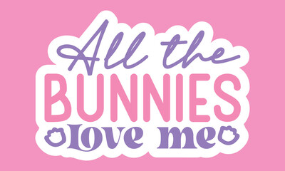 Retro Easter Sticker Design