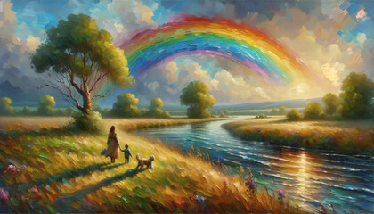 rainbow art - obrazy, fototapety, plakaty