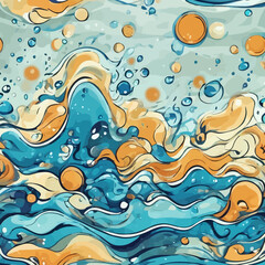 Fototapeta na wymiar Water Cartoon Abstract Design Very Cool 