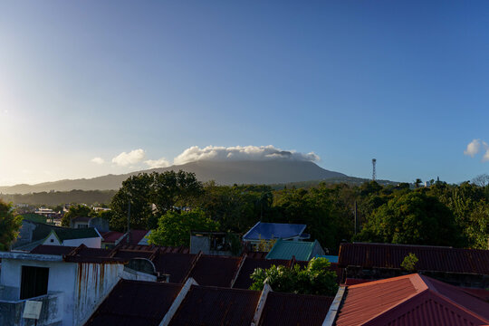 view of Mt. Makiling from a roofdeck
