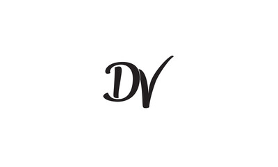  DV, VD , D ,V, Abstract Letters Logo Monogram
