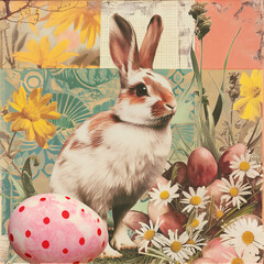 Collage of Spring Easter card